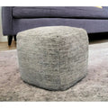 Poufs/Ottomans en cube de laine grise (18 pouces)