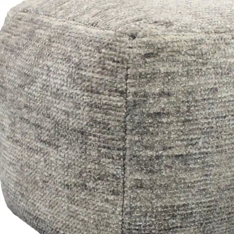 Poufs/Ottomans en cube de laine grise (18 pouces)