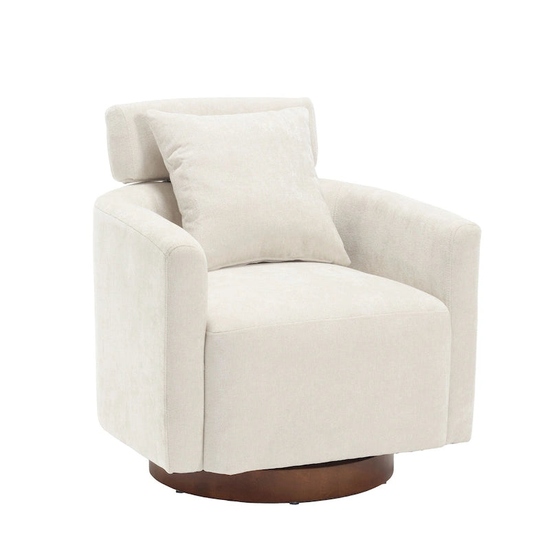 Fauteuil pivotant à 360 degrés, Fauteuil capitonné en chenille