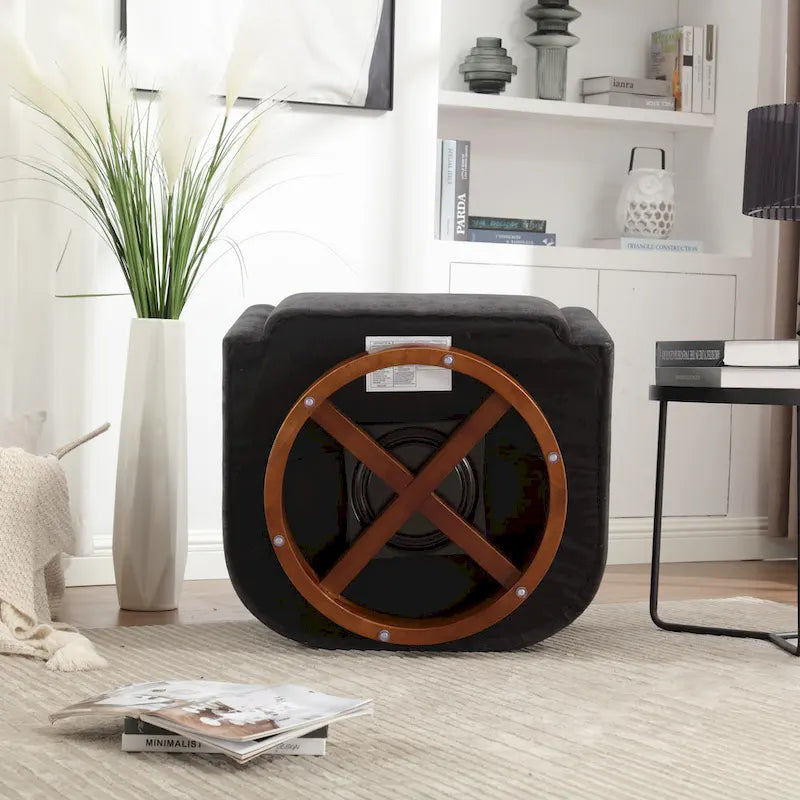 Fauteuil pivotant à 360 degrés, Fauteuil capitonné en chenille