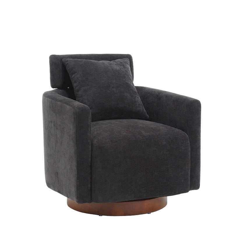 Fauteuil pivotant à 360 degrés, Fauteuil capitonné en chenille