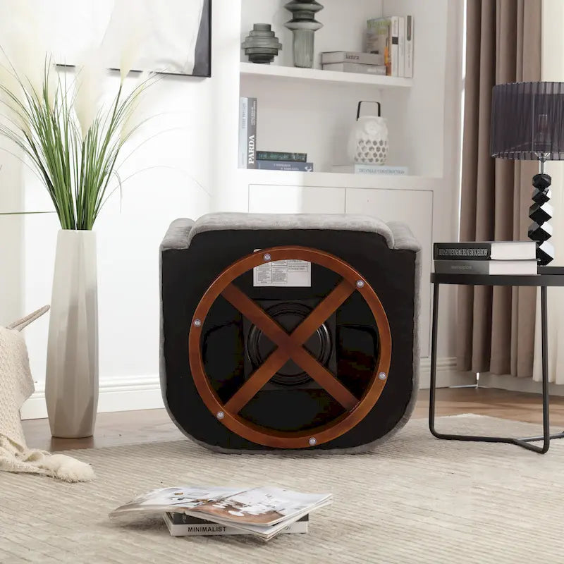 Fauteuil pivotant à 360 degrés, Fauteuil capitonné en chenille