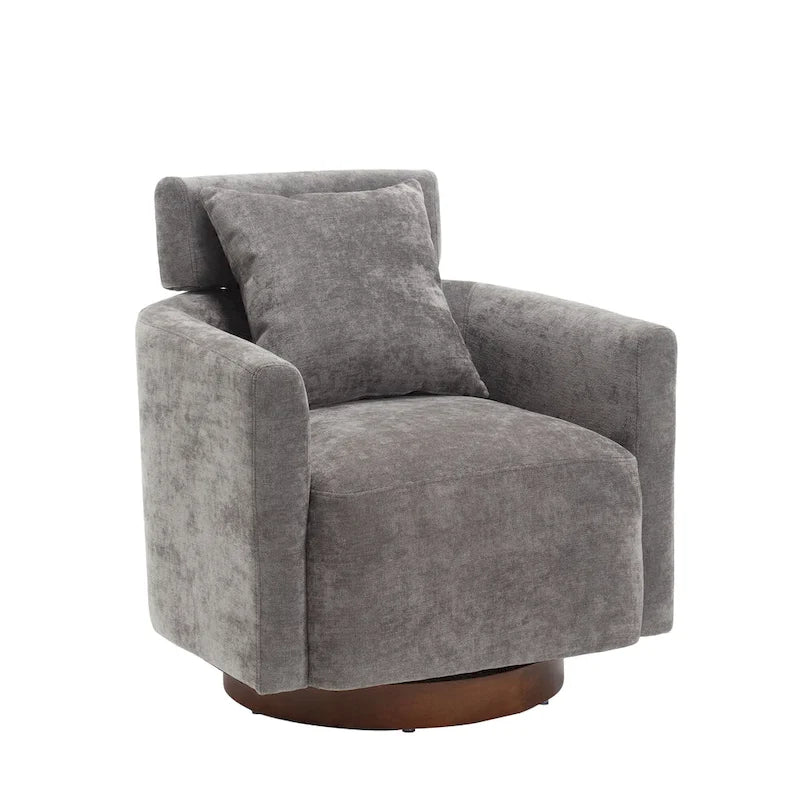 Fauteuil pivotant à 360 degrés, Fauteuil capitonné en chenille