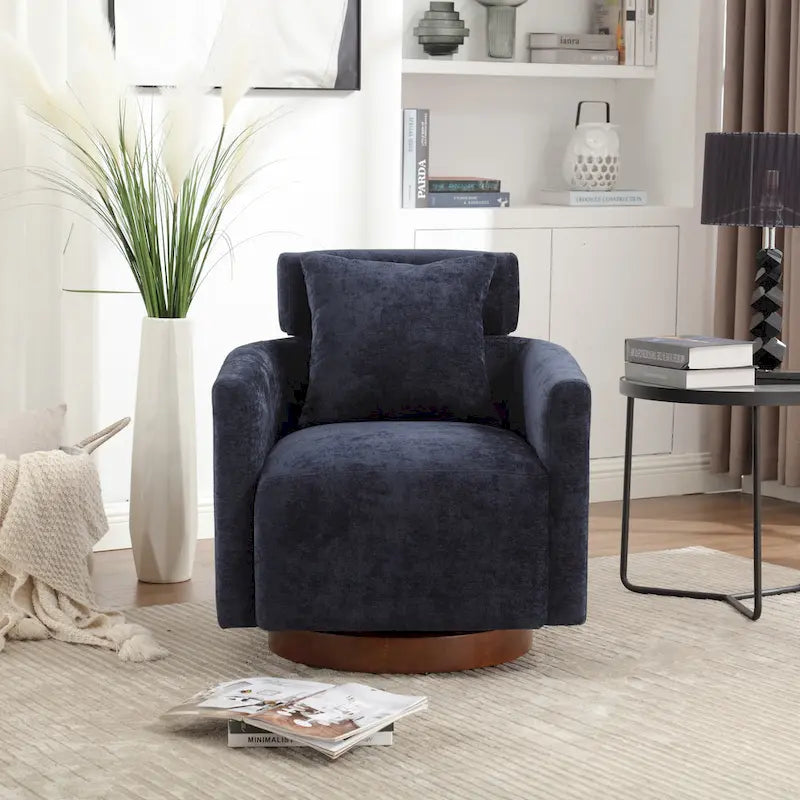 Fauteuil pivotant à 360 degrés, Fauteuil capitonné en chenille