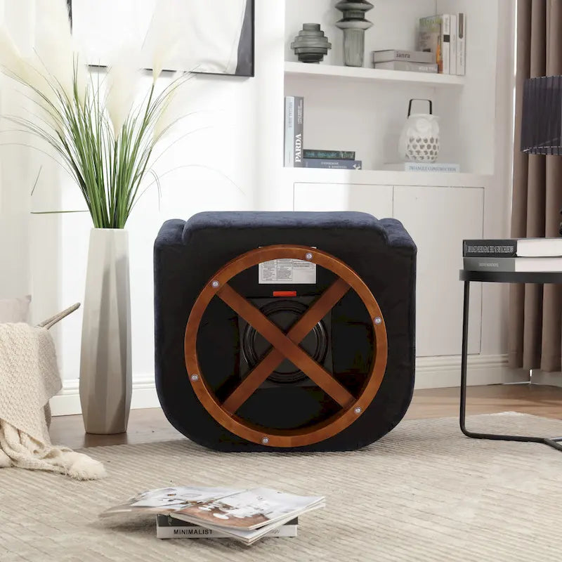 Fauteuil pivotant à 360 degrés, Fauteuil capitonné en chenille