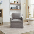 Fauteuil pivotant d'appoint en chenille avec jupe et base en métal