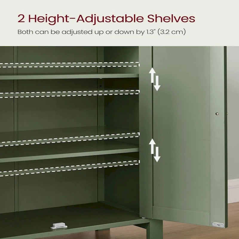 Meuble de rangement moderne vert forêt pour salle de bain avec étagères réglables et design peu encombrant - 11,8P x 23,6L x 31,5H