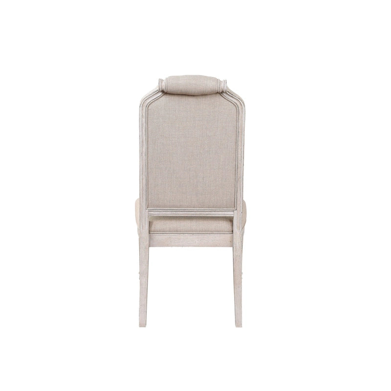 Chaise d'appoint moderne sans accoudoirs rembourrée de 20 pouces avec pieds en bois et coussin capitonné (lot de 2)