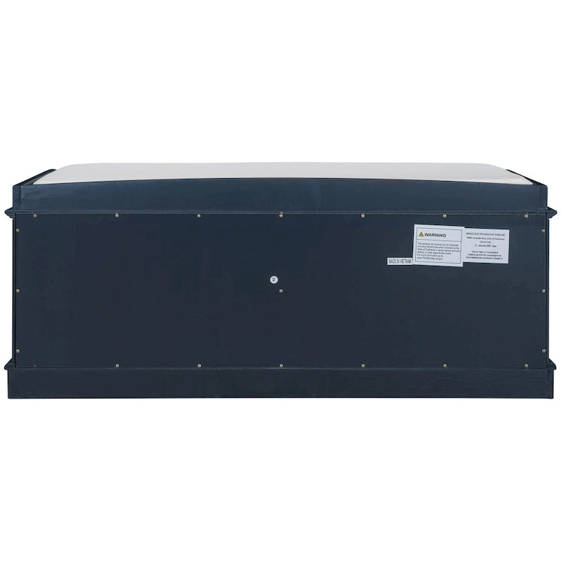 Banc de rangement avec 4 portes et étagères réglables