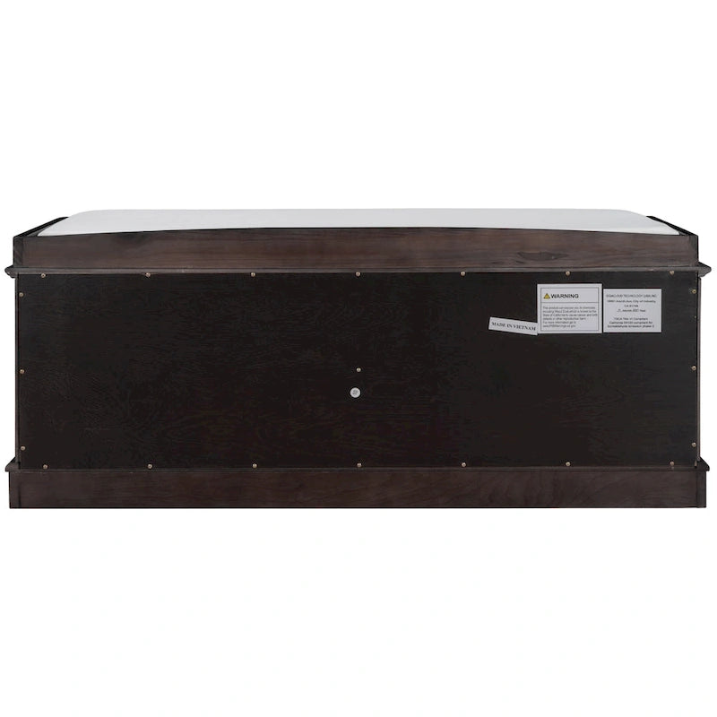 Banc de rangement avec 4 portes et étagères réglables