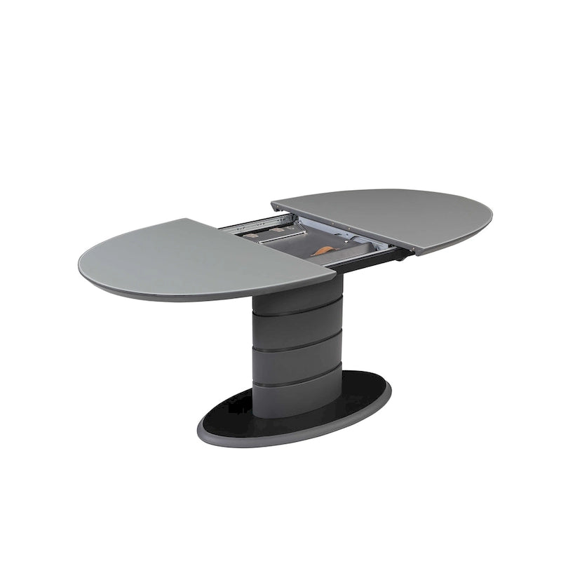 Table à manger extensible avec piètement rayé Art déco