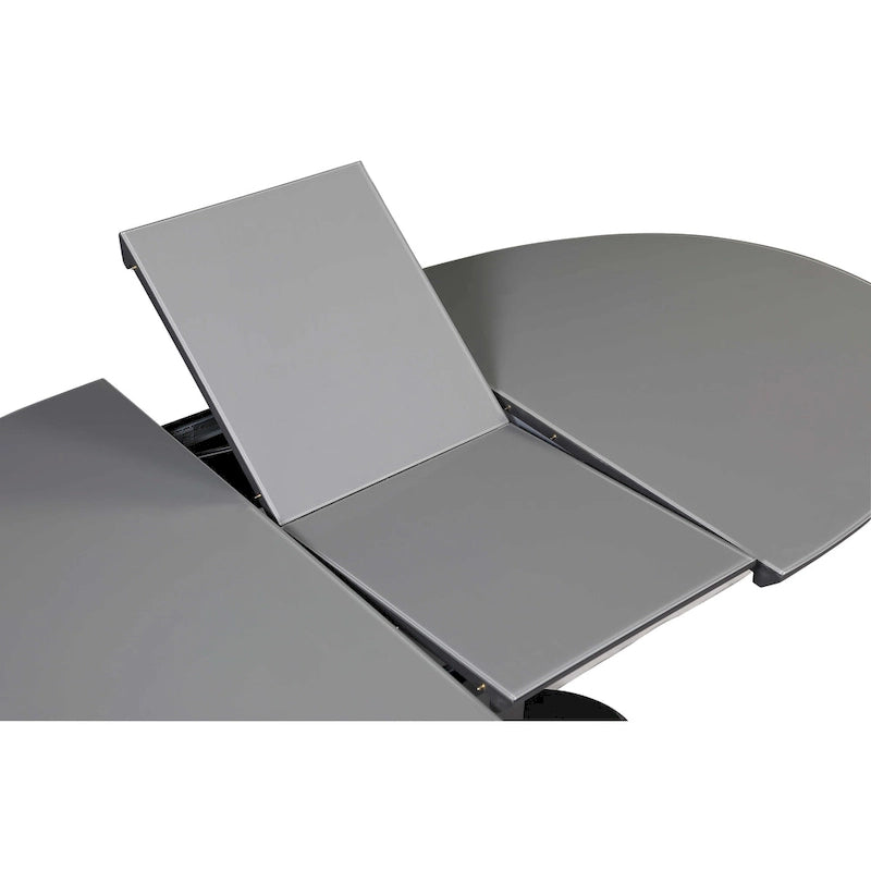 Table à manger extensible avec piètement rayé Art déco