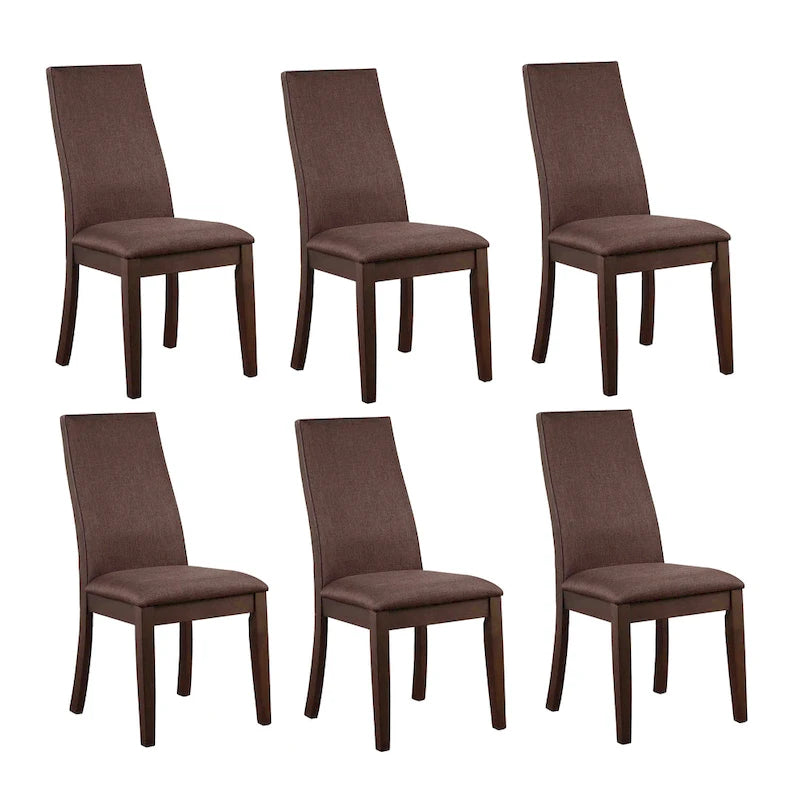 Chaises de salle à manger rembourrées à dossier plein (lot de 6)