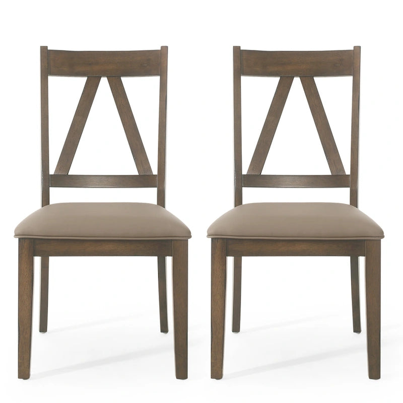 Chaises de salle à manger rembourrées en bois de ferme (lot de 2) par - 20.00 L x 22.75 l x 39.00 H