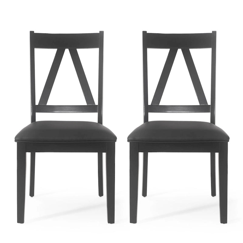 Chaises de salle à manger rembourrées en bois de ferme (lot de 2) par - 20.00 L x 22.75 l x 39.00 H