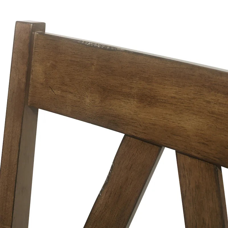Chaises de salle à manger rembourrées en bois de ferme (lot de 2) par - 20.00 L x 22.75 l x 39.00 H