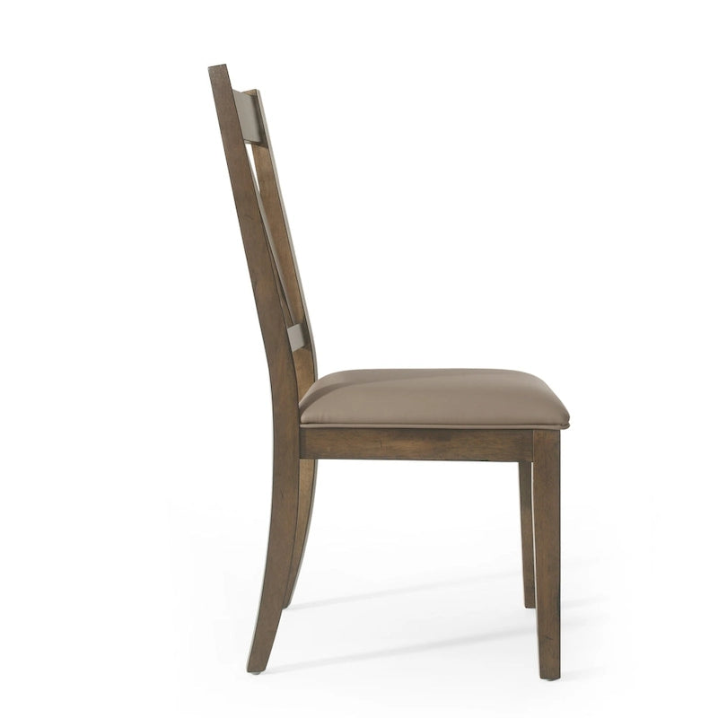 Chaises de salle à manger rembourrées en bois de ferme (lot de 2) par - 20.00 L x 22.75 l x 39.00 H