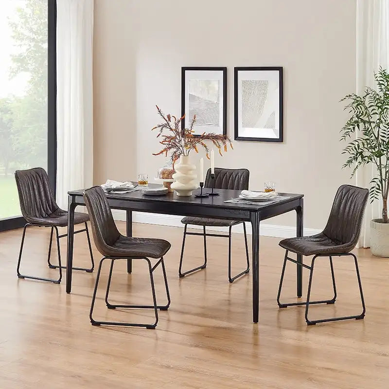 Chaise de salle à manger en similicuir (lot de 2)