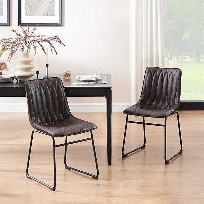 Chaise de salle à manger en similicuir (lot de 2)