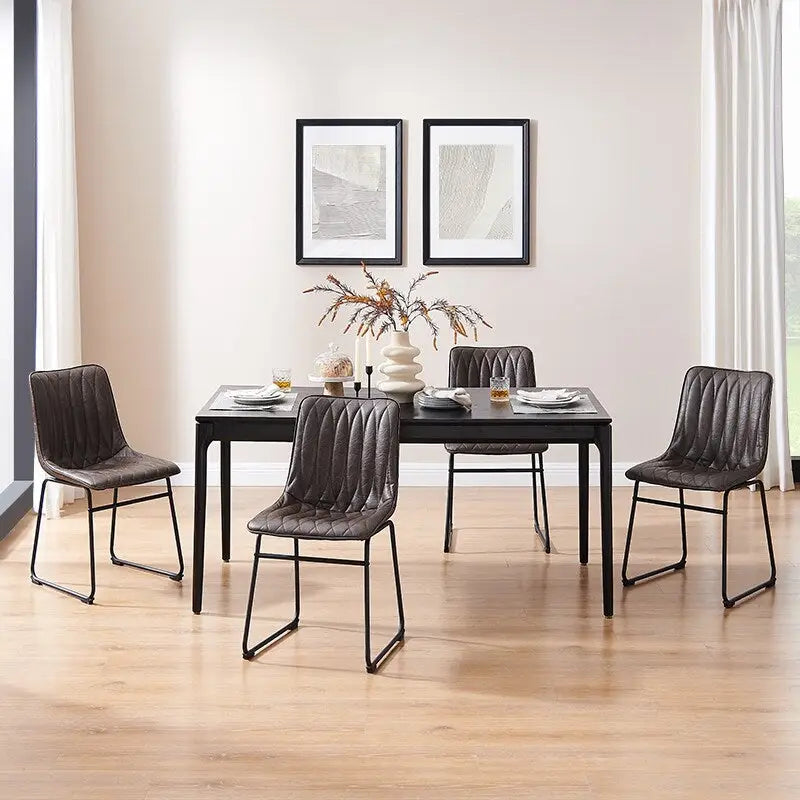 Chaise de salle à manger en similicuir (lot de 2)