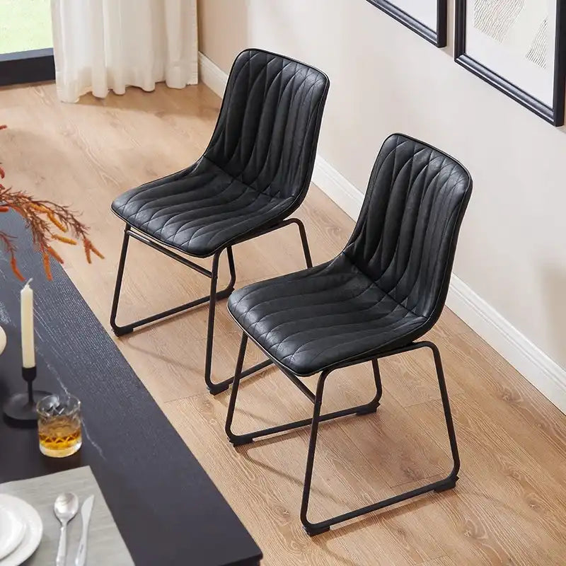 Chaise de salle à manger en similicuir (lot de 2)