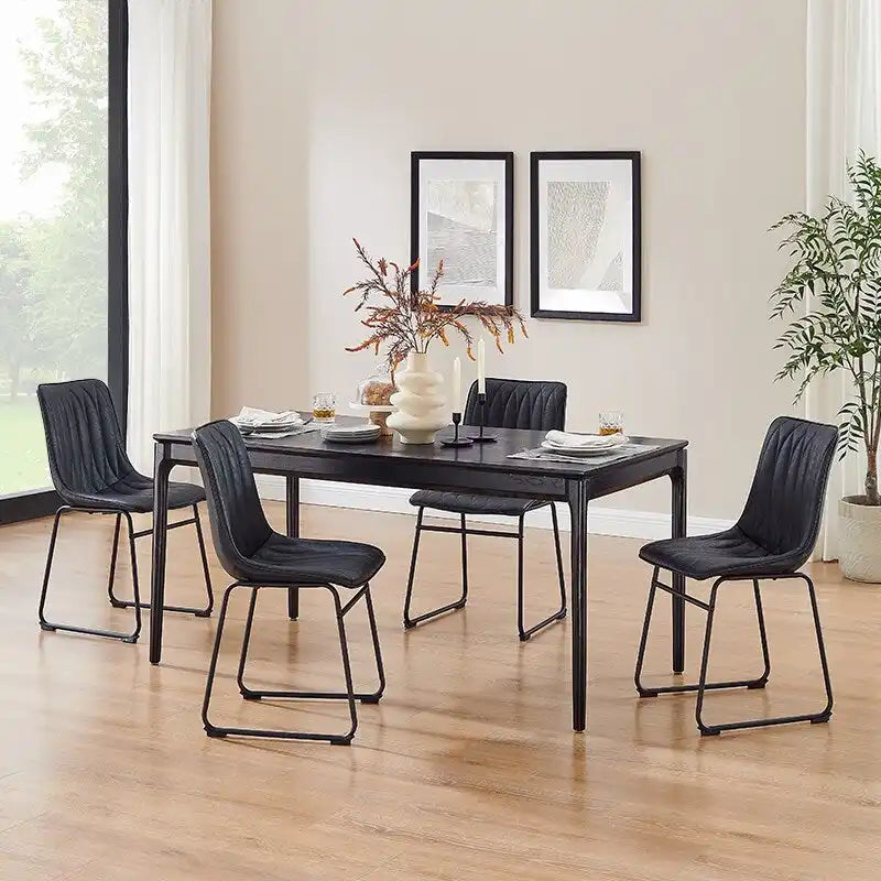 Chaise de salle à manger en similicuir (lot de 2)