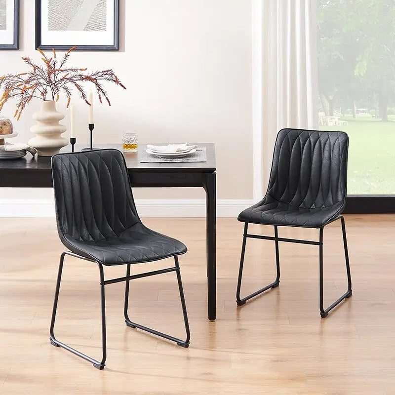 Chaise de salle à manger en similicuir (lot de 2)