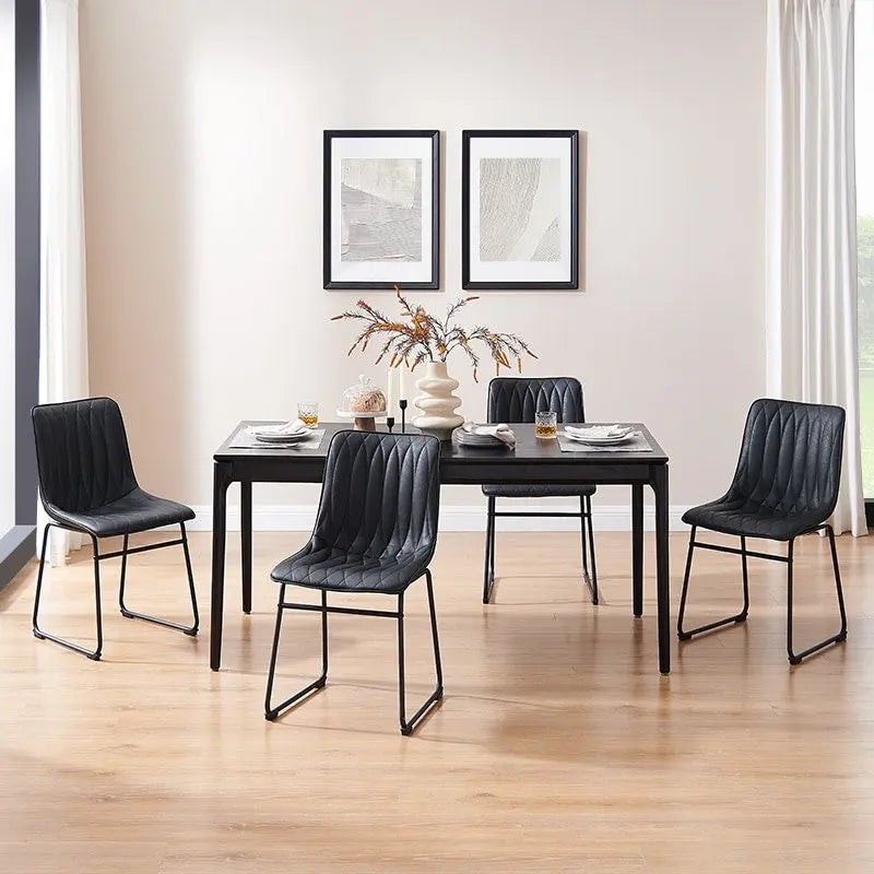 Chaise de salle à manger en similicuir (lot de 2)