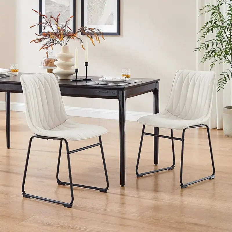 Chaise de salle à manger en similicuir (lot de 2)