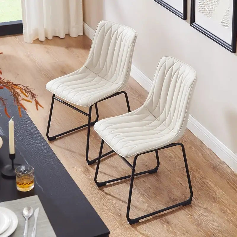 Chaise de salle à manger en similicuir (lot de 2)