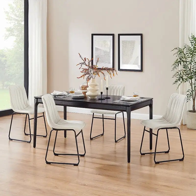 Chaise de salle à manger en similicuir (lot de 2)
