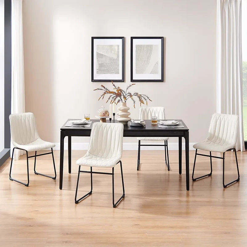 Chaise de salle à manger en similicuir (lot de 2)