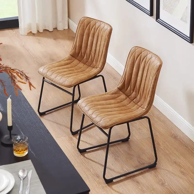 Chaise de salle à manger en similicuir (lot de 2)