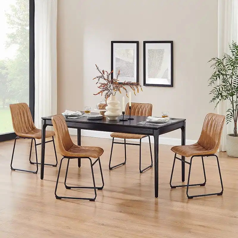 Chaise de salle à manger en similicuir (lot de 2)