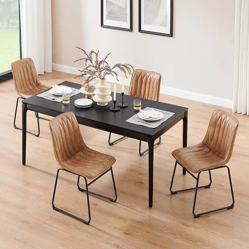 Chaise de salle à manger en similicuir (lot de 2)