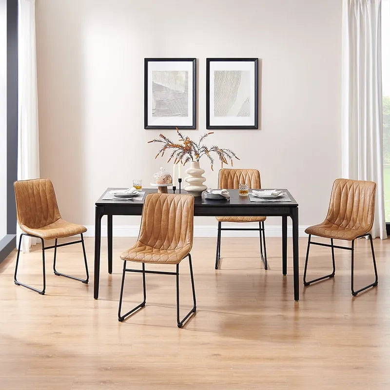 Chaise de salle à manger en similicuir (lot de 2)