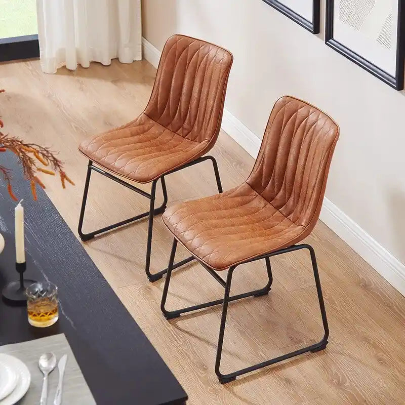Chaise de salle à manger en similicuir (lot de 2)