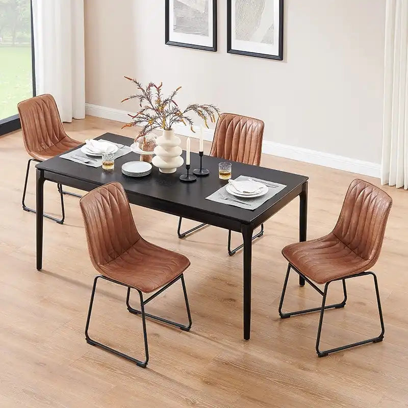 Chaise de salle à manger en similicuir (lot de 2)