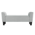 Banc de rangement ottoman en velours – 16,5L x 55W x 23H