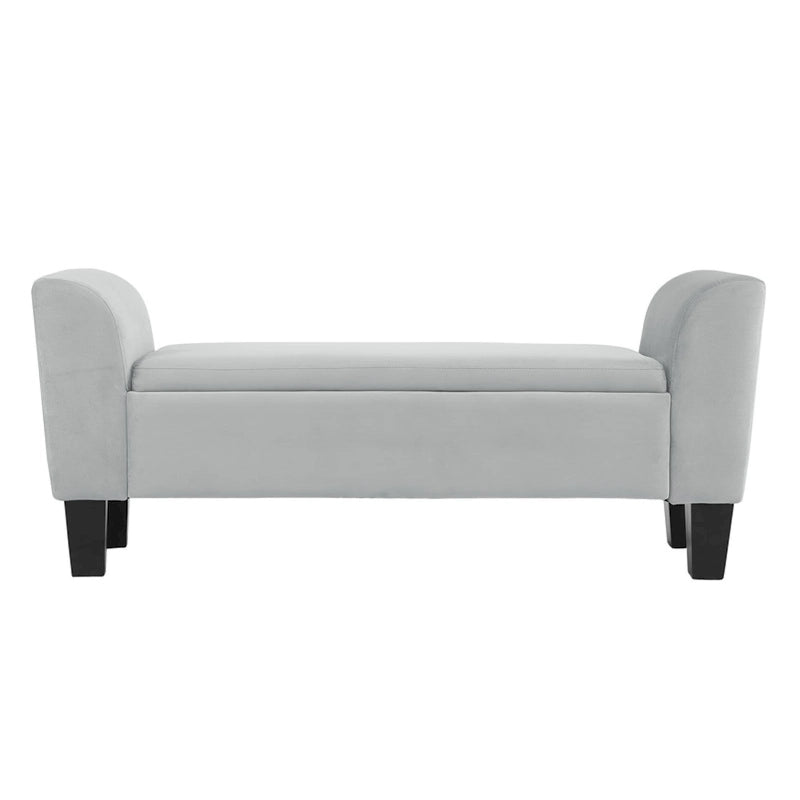 Banc de rangement ottoman en velours – 16,5L x 55W x 23H