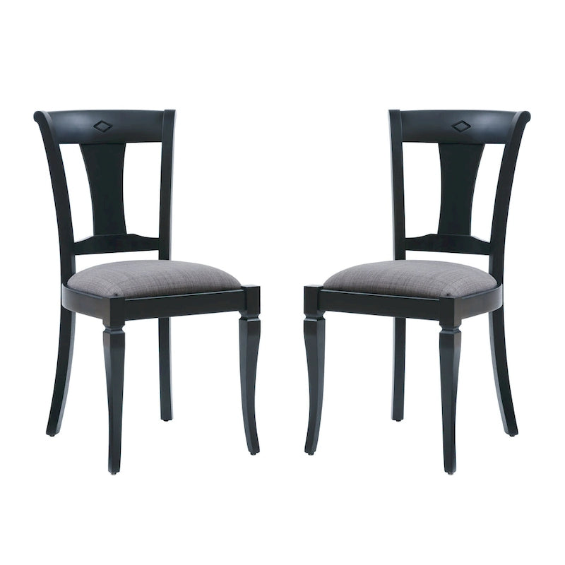 Chaise de salle à manger en bois massif (lot de 2)