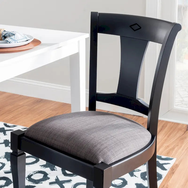Chaise de salle à manger en bois massif (lot de 2)