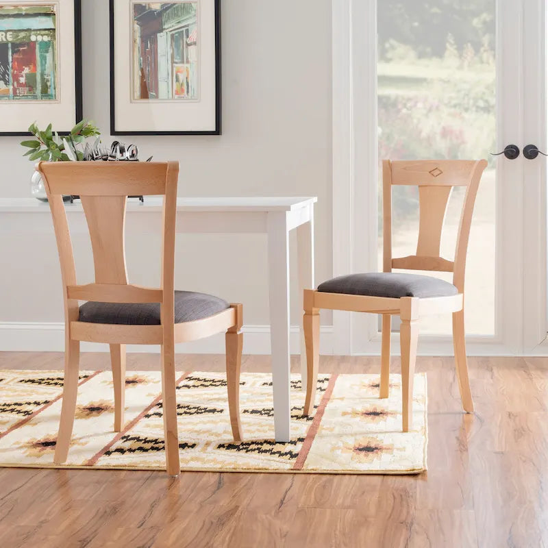Chaise de salle à manger en bois massif (lot de 2)
