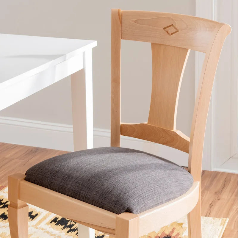 Chaise de salle à manger en bois massif (lot de 2)