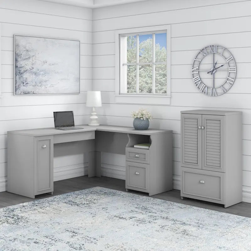 Bureau d'angle et meuble de rangement 60 W par