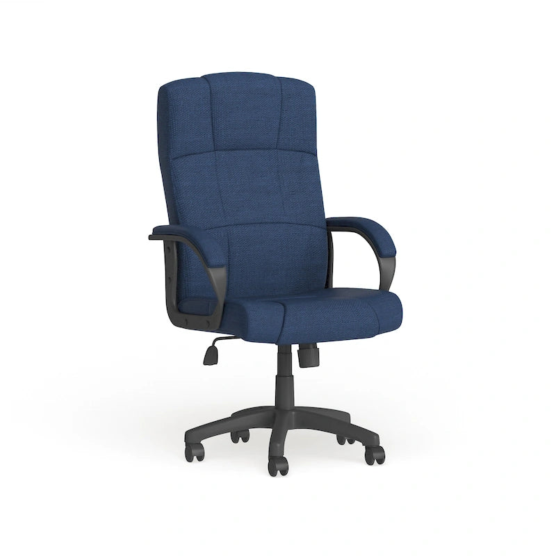 Fauteuil de bureau de direction en tissu à dossier haut