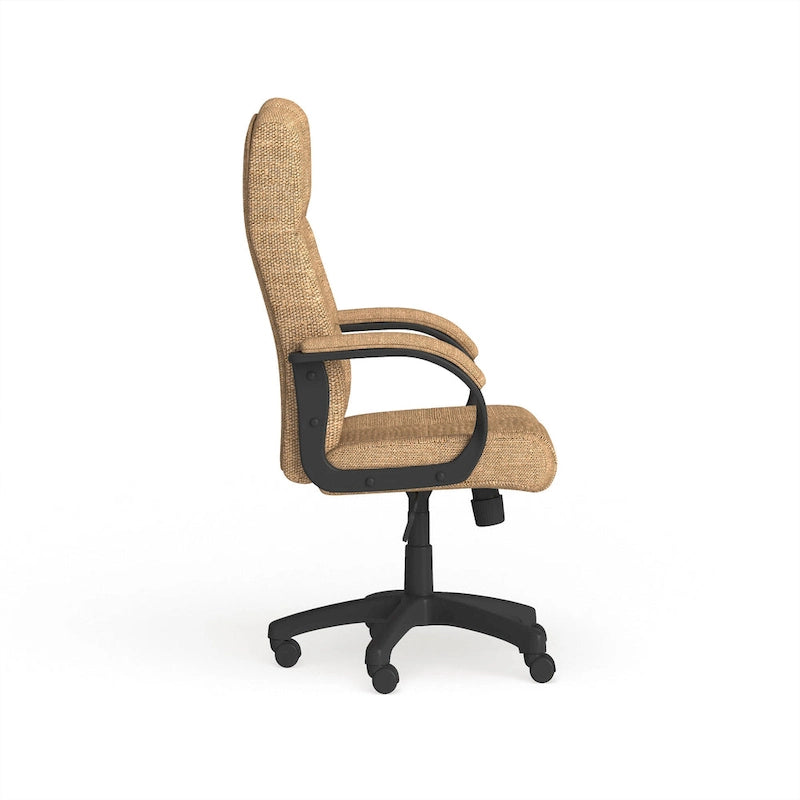 Fauteuil de bureau de direction en tissu à dossier haut