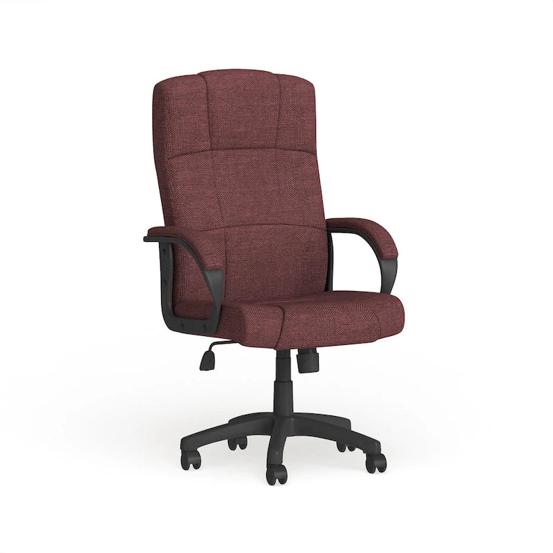Fauteuil de bureau de direction en tissu à dossier haut
