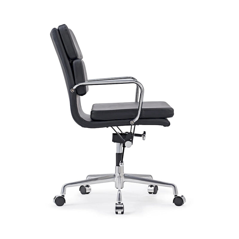 Chaise de Bureau Ergonomique en Cuir PU Réglable avec Coussin Épaissi - N/A