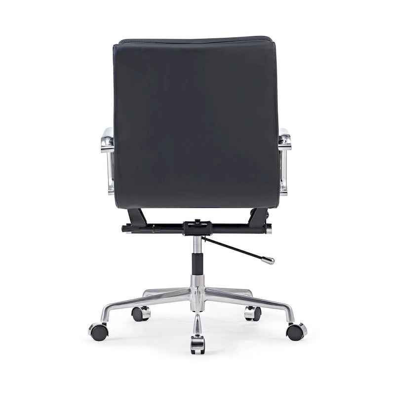 Chaise de Bureau Ergonomique en Cuir PU Réglable avec Coussin Épaissi - N/A